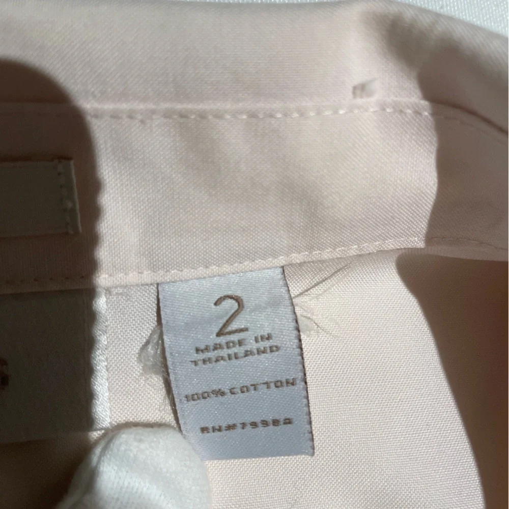 Chico’s Women's Petal Pink Button-Up 3 Quarter Sleeve Shirt Size 2 - Picture 10 of 11
